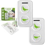 ISOTRONIC® Ultrasonicar Bird Repeller, bird-control ultrasonic scarer pigeon to protect garden, house and boat, 2 pieces