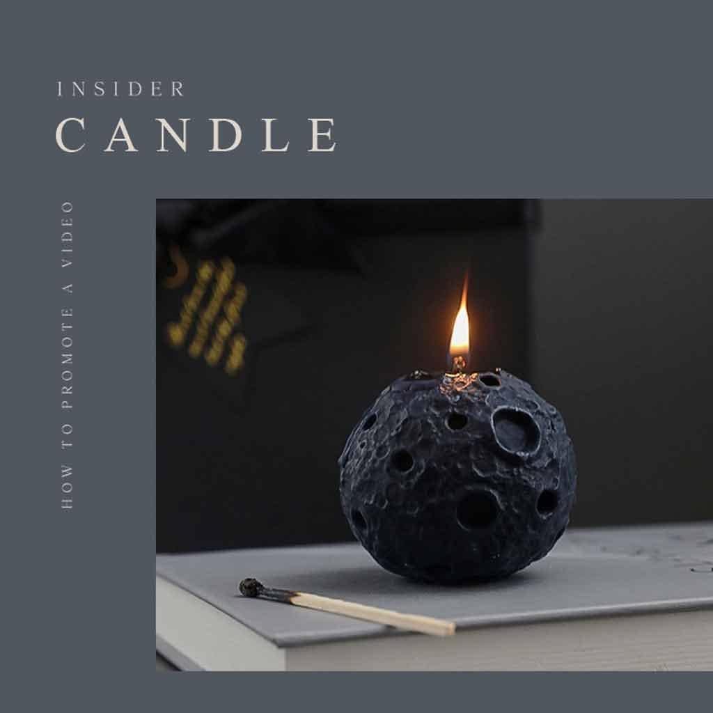 Home Decor Moon Candles Home Decor Accessories Living Room Candles Home Decor (Color : Black Size : 5.5CM)