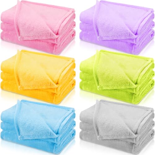 SmoothNovelty 6 Pcs Fleece Throw Blanket Bulk for Kids Girl