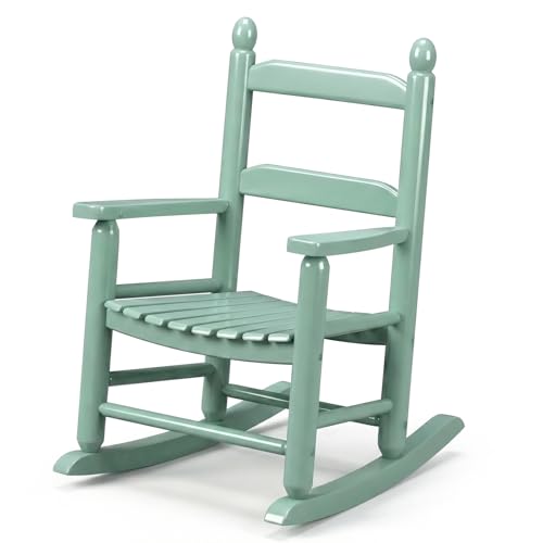Outvita Kids Rocking Chair Design Support Ages 3-6 for Outdoor Green