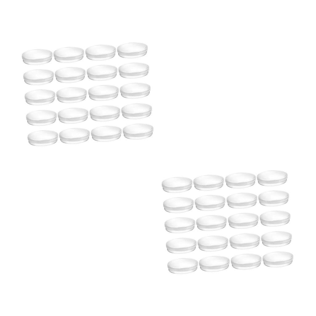 60pcs Plastic Petri Dishes Set Culture Dishes Lids for School Laboratory Experiments Microbiology Studies and Safe Reusable Use