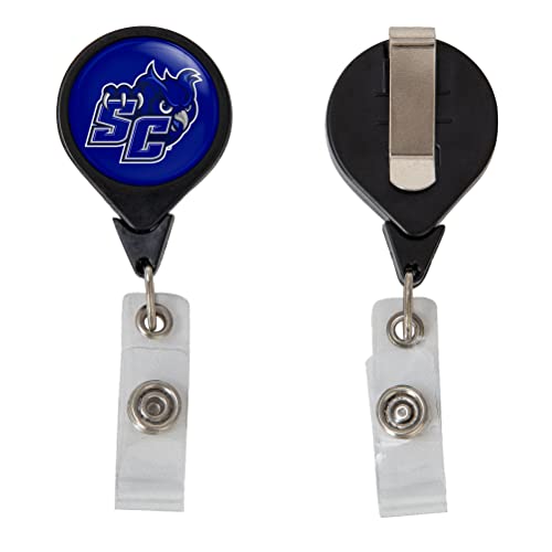 Desert Cactus Southern Connecticut State University Retractable Badge Holder SCSU Owls ID Reel with Ticket Clip for Lanyard, Work, School & Office Access