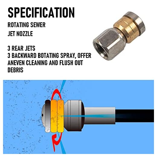 Hourleey 50FT Sewer Jetter Kit