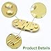 SHRJ 4 Pcs Brass Butler Tray Hinge Round Edge, 180 Degree Folding Flip Top Ellipse Table Clamshell Hinge for Folding Furniture Sewing Machine with Screws