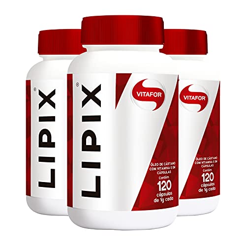 Kit 3 Lipix Óleo de Cartamo Vitafor 120 cápsulas