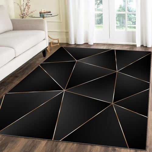 Tapis abstrait moderne 60x90cm au design géométrique chic