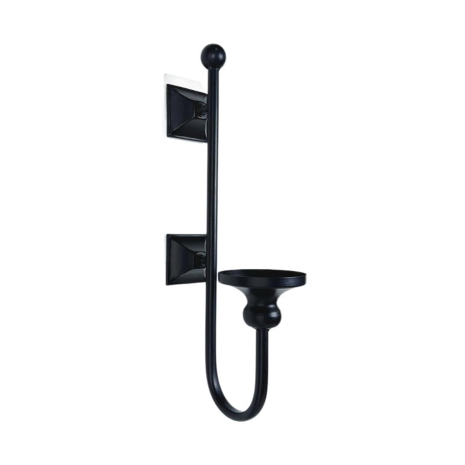 Kalttoy Candleholder Iron Wall Mounted Sconce Elegant Metal Wall Sconce Holder 1PC Black Sconces