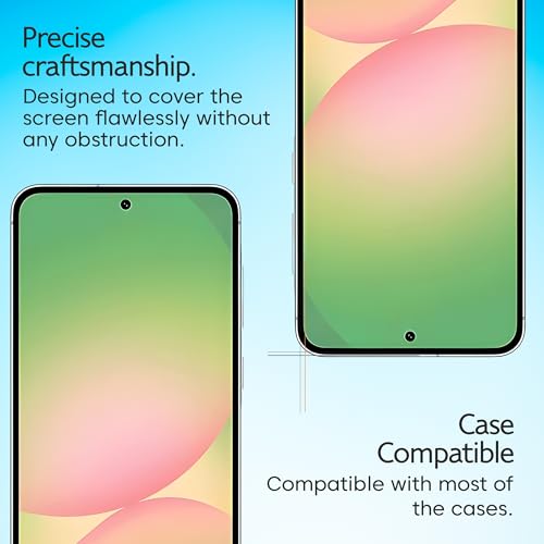 Image of AIBEX Tempered Glass for Samsung M56 5G / Samsung F56 5G | 9H Hardness | Anti-Glare & Anti-Fingerprint | Water Resistant | Edge-to-Edge Full Screen Protector | Bubble-Free Installation