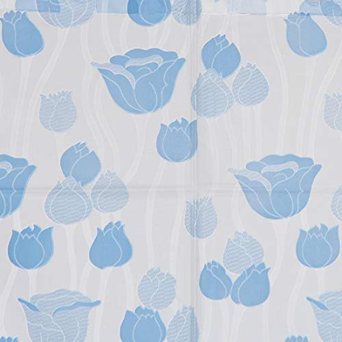 Image of SHAVIN PVC Printed Bathroom Shower Curtains -Pack of 2 (54 x 108 Inches, Blue)