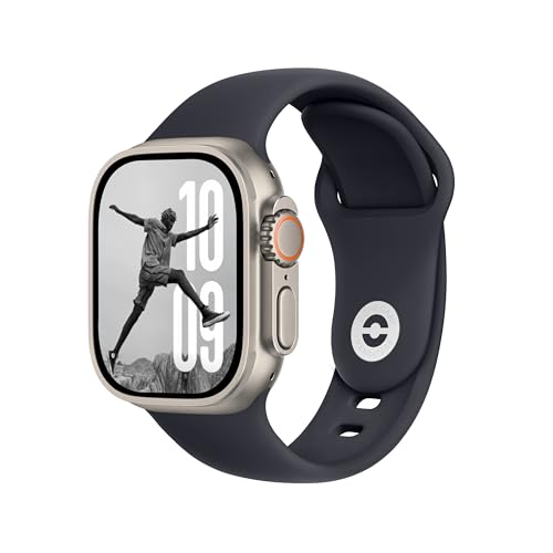 SB per Cinturino Apple Watch 40mm 44 mm 46mm 42mm 45mm 41mm 38mm 49mm Se Ultra 2 Serie 10 9 8 7 6 5 4 3 Band Bracciale Sport Silicone Mezzanotte