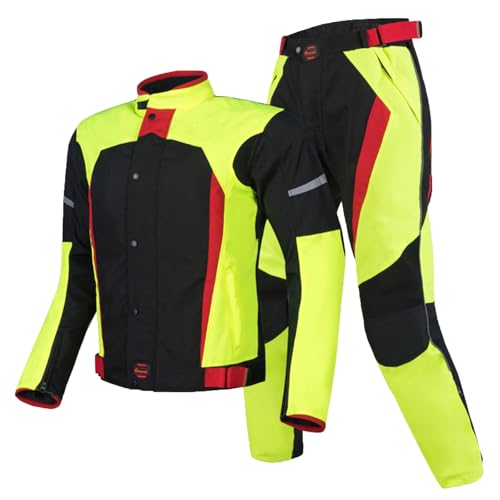 Combinaison cuir moto grand confort anti-choc avec protections et ventilation verte