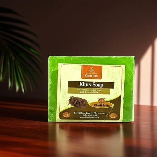 Image of Khadi Pure Herbal Khus Soap 125g (Pack of 5) (625g)