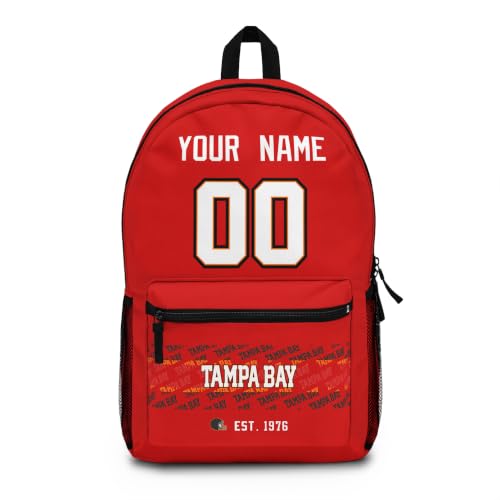 Image of Tampa School Backpack Custom Gifts for Boys Girls Teens | Custom Name and Number Personalized Bookbag