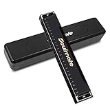 Soulmate Blues Harmonica 24 Hole C Key with Case, Mouth Organ Harp, Diatonic Harmonica for Beginner, Adult, Professional, Students, Friends, Gifts, Black