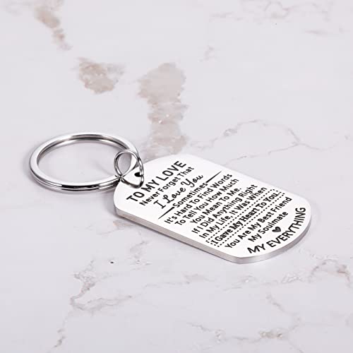 Valentines Day Gifts For Husband Boyfriend From Wife Girlfriend Birthday Wedding Anniversary Engagement Gift For Hubby From Wifey I Love You Keychain Stocking Stuffers For Men Couple Gifts For Him #TOP3