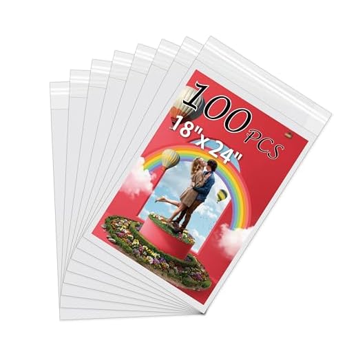 100-Pack Crystal Clear Picture Sleeves