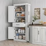 HOMCOM 72' Tall Kitchen Pantry Cabinet with...