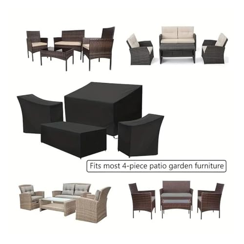 Housse table de jardin coupe-vent pour éviter l'humidité du mobilier - 3
