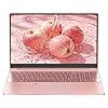 Computadora portátil de oro rosa de 15.6 pulgadas, FHD IPS, Celeron N5095, 16G DDR4 RAM 256G SSD, PC empresarial Win 11 Pro preinstalada con teclado retroiluminado/sensor de huellas dactilares/USB 3.0/Mini HDMI (16G+256G)