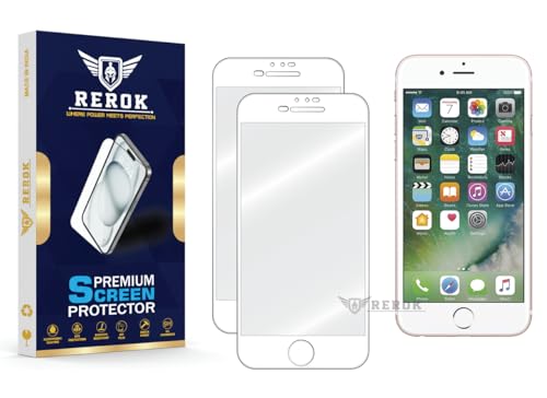 Image of Military-Grade Tempered Glass Screen Protector for iPhone 6s Plus [Pack of 2] | HD Clear, Edge-to-Edge Coverage, Scratch Resistant, Case Friendly with Easy Installation Kit(WHITE)