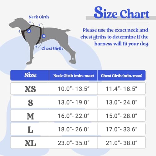 Image of rabbitgoo Dog Harness, No-Pull Pet Harness with 2 Leash Clips, Adjustable Soft Padded Dog Vest, Reflective No-Choke Pet Oxford Vest with Easy Control Handle for Small Breed,Blue, XS