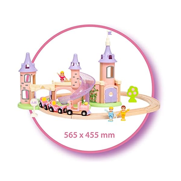 BRIO Disney Princess 33312 Traumschloss Eisenbahn-Set - Märchenhafte Ergänzung Holzeisenbahn - Empfohlen ab 3 Jahren – Bild 5