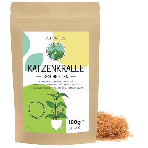 Alpi Nature Uña de Gato Infusión 100g, Corteza de Uña de Gato Seca y Cortada, Té Suelto