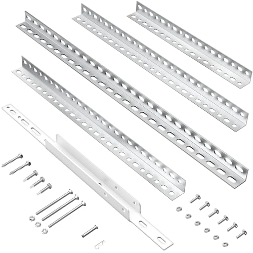 Garage Door Opener Hanging kit, Universal Garage Door Opener Installation Kit, Galvanized Garage Door Angle Iron Bracket and Mounting Hardware