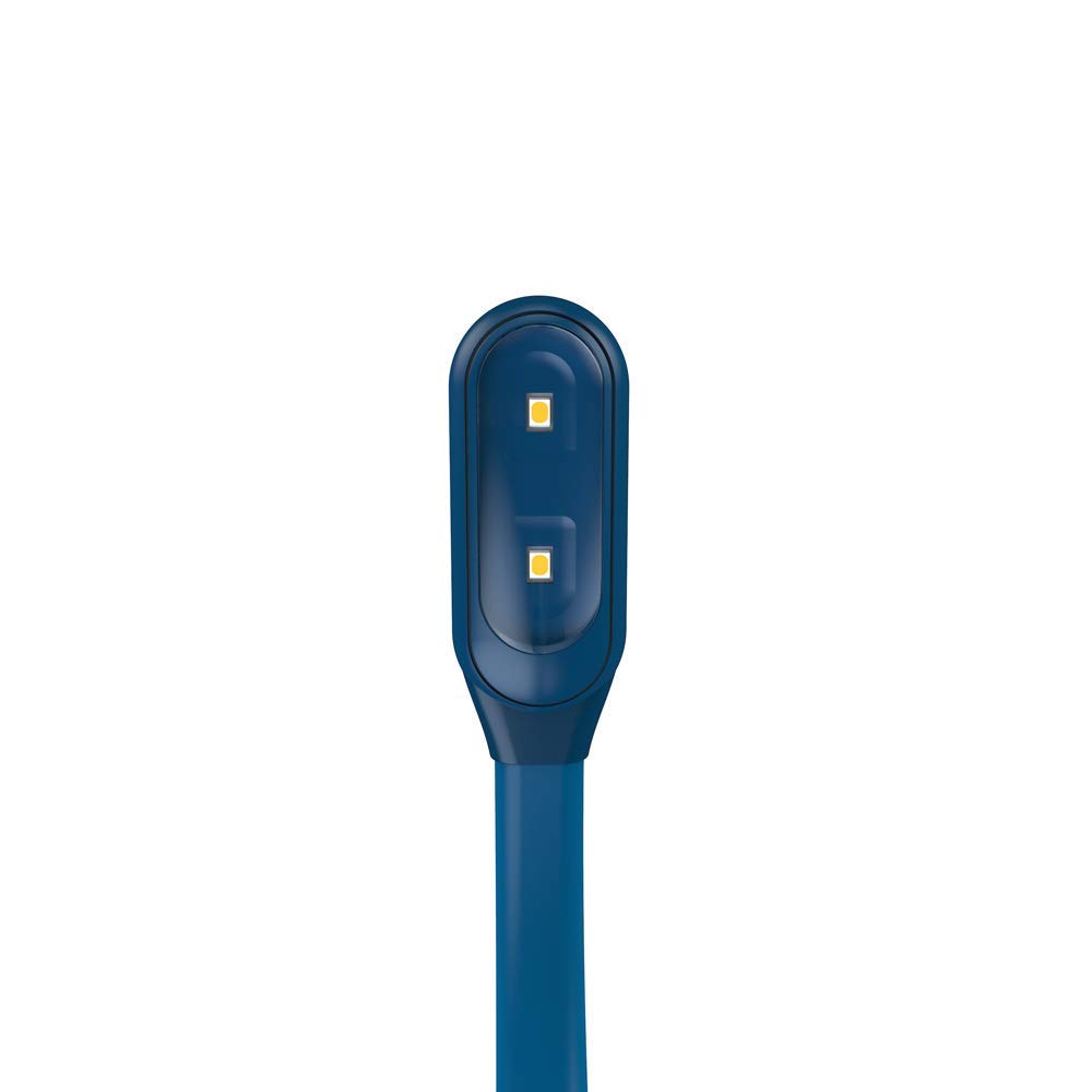 The Original Mighty Bright WonderFlex Rechargeable Book Light, 20 Lumens of Warm Eye-Care Light, 3 Brightness Levels, 45 Hours of Battery Life, Durable, Flexible (Midnight Blue)