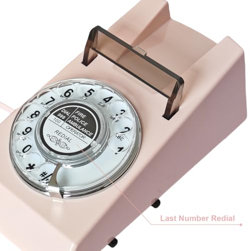 Téléphone à l'ancienne mode rose avec finitions haut de gamme - 5