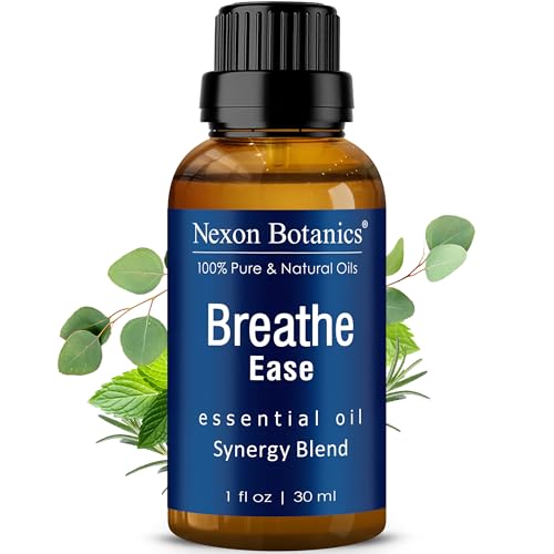 Breathe Essential Oil Blend 30 ml - Breath Sinus Relief with Menthol Oils - for Humidifiers, Diffusers, and Aromatherapy - Nexon Botanics