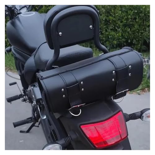 Sacs outils avant arrière PU pour moto custom Dyna Sportster et sacoche selle - 6