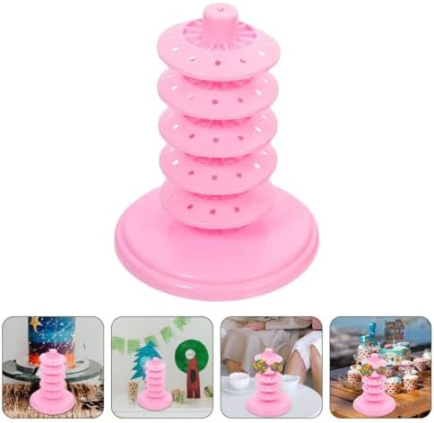 NUOBESTY Cake Pop Standı Ayarlanabilir 5 Kademeli Lolipop Tutucu Sağlam PP Plastik Pembe Şeker Sunum Standı Parti Düğün Dükkan Ekran için - Görsel 6