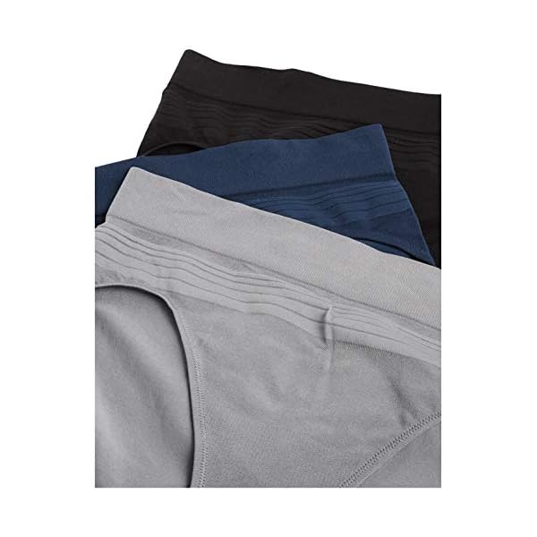 Warners-Womens-Blissful-Benefits-Seamless-Hipster-Panty-3-Pack Warner's womens Blissful Benefits By Warner's Seamless Panty 3 Pack Hipster Panties, Black/Navy Ink/Smoked Pearl, XX-Large US