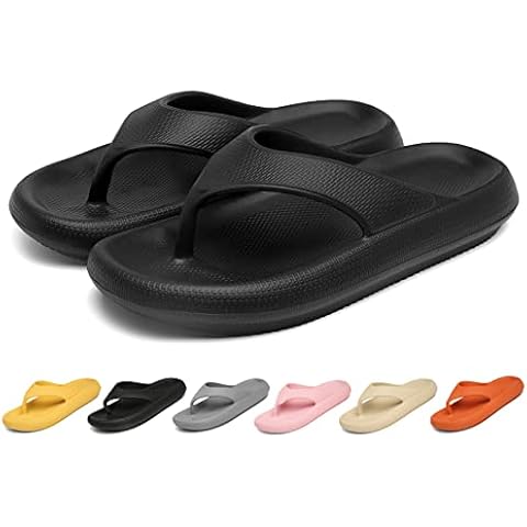 Geweo Flip Flops Badeschuhe Hausschuhe Herren Damen Sandstrand Rutschfest Zehentrenner Pantoffeln Sommer Zuhause Badezimmer Schuhe Badelatschen Slipper Unisex Wolkenpantoffeln Cover