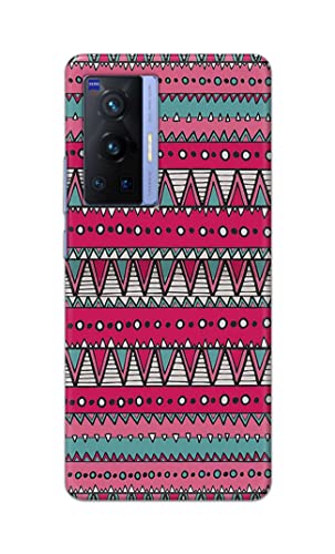Image of Printed Hard Back Cover Case for Vivo X70 Pro Back Cover (Geometric Vintage Pattern) -1803