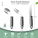 3-Piece Adaptive Utensils Set - 42° Angled Parkinsons Utensils, 2.5 oz Weighted Utensils for Tremors and Parkinsons Patients, Easy Grip Weighted Silverware for Hand Tremors (Right-Handed)