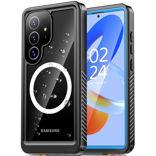 Oterkin Waterproof Case for Samsung Galaxy S25 Ultra Case Compatible with MagSafe, Full Body Protective Samsung S25 Ultra Phone Case with Built-in HD Screen & Lens Protector [12FT Military] (Blue)