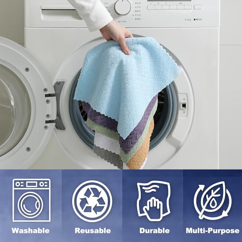 Image of 80 Pack Microfiber Cleaning Cloth Roll Reusable Paper Towels 12 inchx12 inch Tear Away Cloth,Absorbent Dish Rags for House Kitchen,Wash Cloths,Lint Free Rags for Window Cars Cleaning Supplies