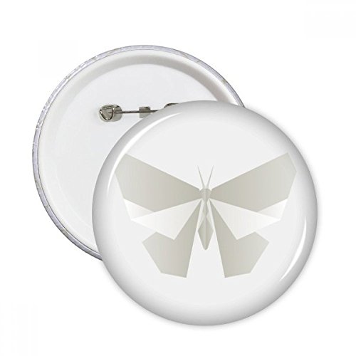 Badge bouton origami papillon blanc XL pour décoration de vêtements et personnalisation de sac