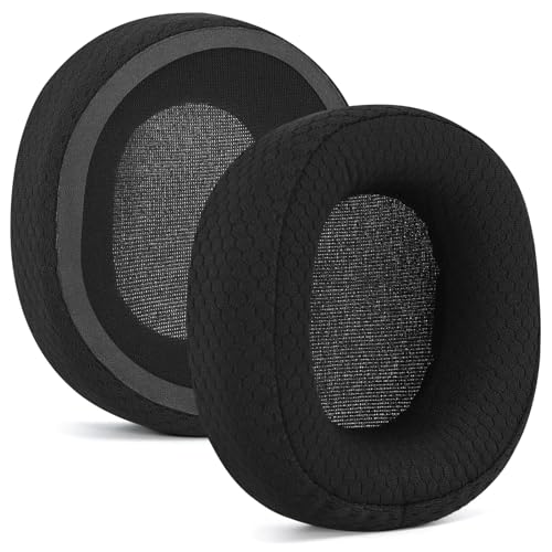 Yizhet Coussinets d'oreille Coussins de Remplacement Compatible avec Casque SteelSeries Arctis 3 Arctis 5 Arctis 7 Arctis 9X Arctis Pro (Noir)