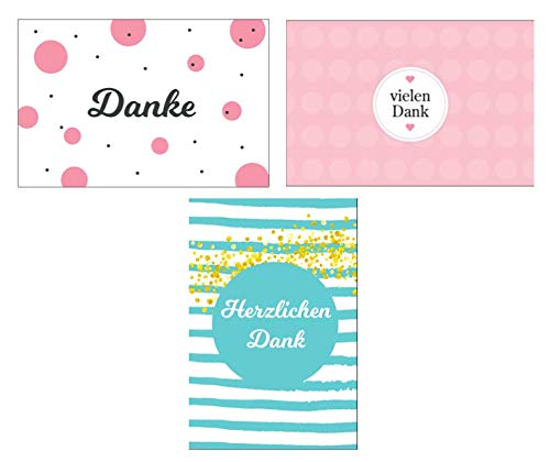 Biglietti di ringraziamento con buste, confezione da 10, formato A6, piegati, per matrimonio, anniversario, baby shower, compleanno, funerale per ringraziare