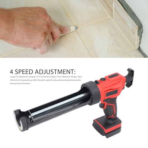 Rechargeable Cordless Caulking Gun, Adjustable Speed Electric Caulk Gun with LED Light for Home Renovations DIY Projects - Image 4