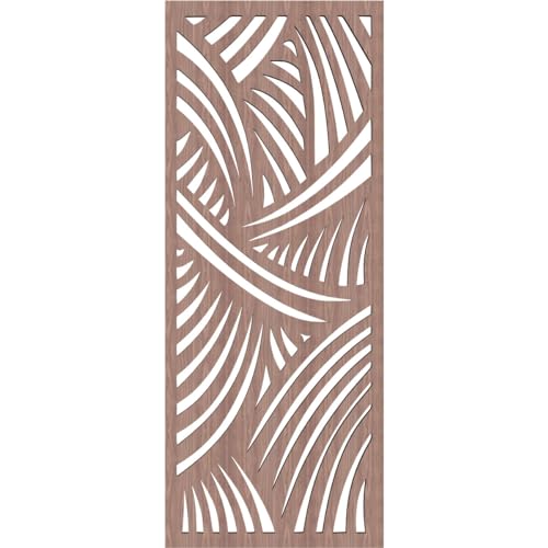 Image of 9 3 /8 inchW x 24 3 /8 inchH x 3 /8 inchT Chester Decorative Fretwork Wood Wall Panels, Walnut