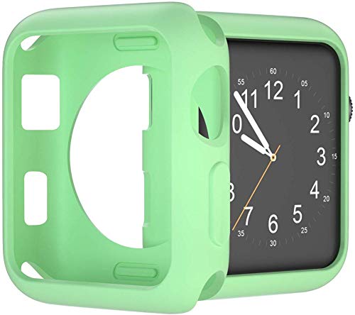 MXVOLT Compatible with Apple Watch Series 6 SE Series 5 Series 4 44MM Soft Flexible TPU Anti-Scratch Lightweight Protective iwatch case for iWatch Series 4 44mm Light Blue