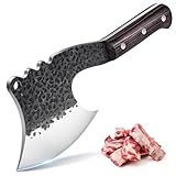 HRZZEOKV Cuchillo de Carnicero japonés para Cortar Huesos y Carne, Cuchillo de Chef Afilado, Cuchillo Profesional de Espiga Completa, Cuchillo de Hacha de Cocina para Trabajo al Aire Libre Resistente
