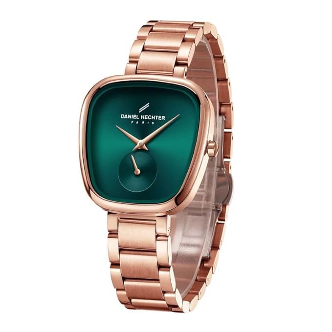daniel hechter Madeleine Collection Luxury Watch for Women - Oval Shaped Gloss dial with sub Second and Stainless Steel Strap-picture-7