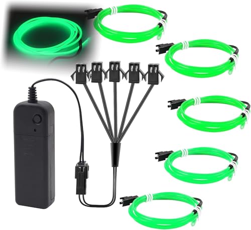 Fil électroluminescent rigide 3 modes néon LED portable vert Ourbest - 2