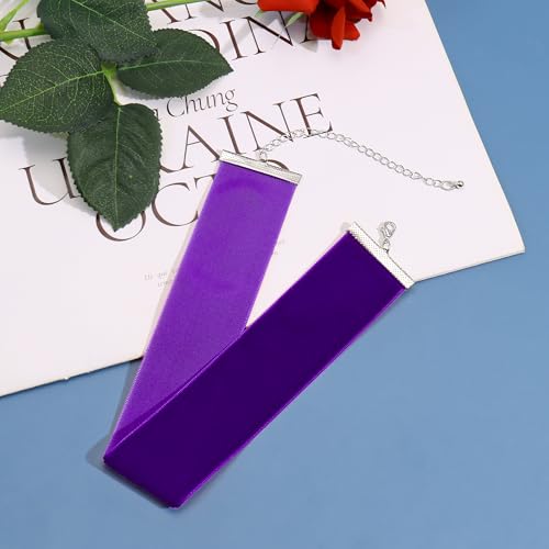 Bocar 10pcs 4 Size Velvet Choker Set Necklace for Women Classic Gothic Adjustable Choker Necklaces Collar Costume Jewelry4