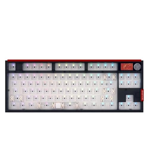 GK87Pro Lite �L�[�{�[�h�L�b�g 3 ���[�h�ڑ� 1.14 �C���` LCD 1 �m�u�X�`�[�� RGB �o�b�N���C�g�t�� DIY �Q�[�~���O�L�[�{�[�h�R���s���[�^�ƌ݊���(Black)